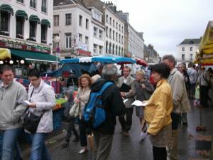 Armelle sur le marché de Saint-Omer